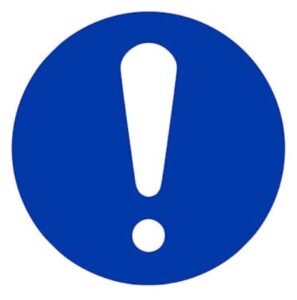 blue mandatory health and safety sign
