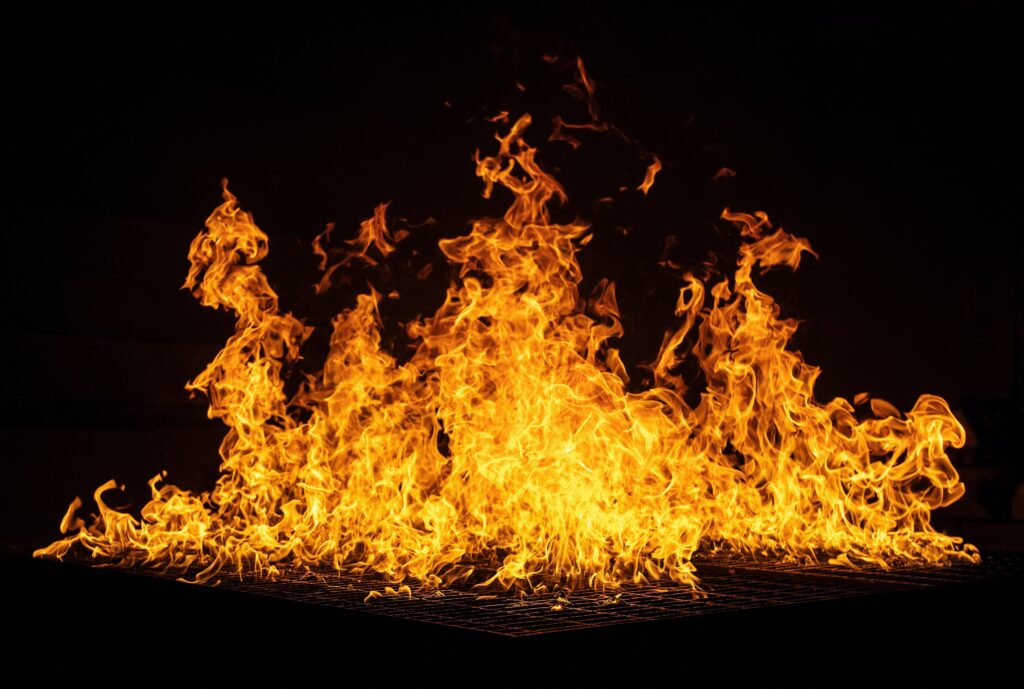 image of a fire to represent fire warden responsibilities