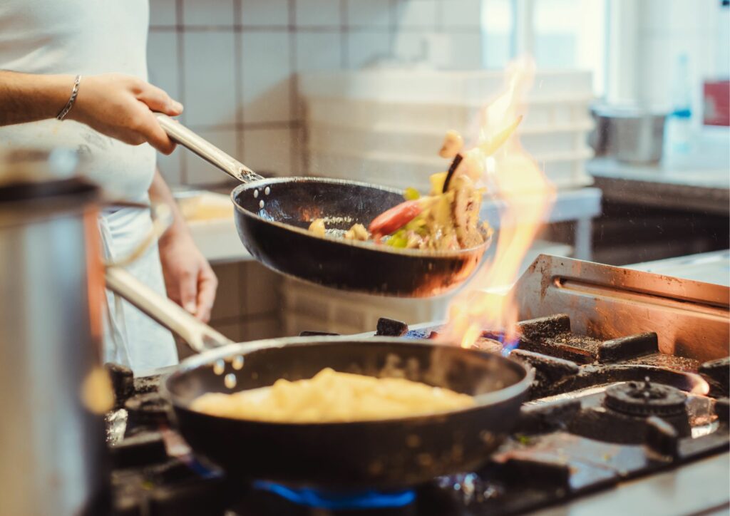 fire is one of the hazards in a restaurant
