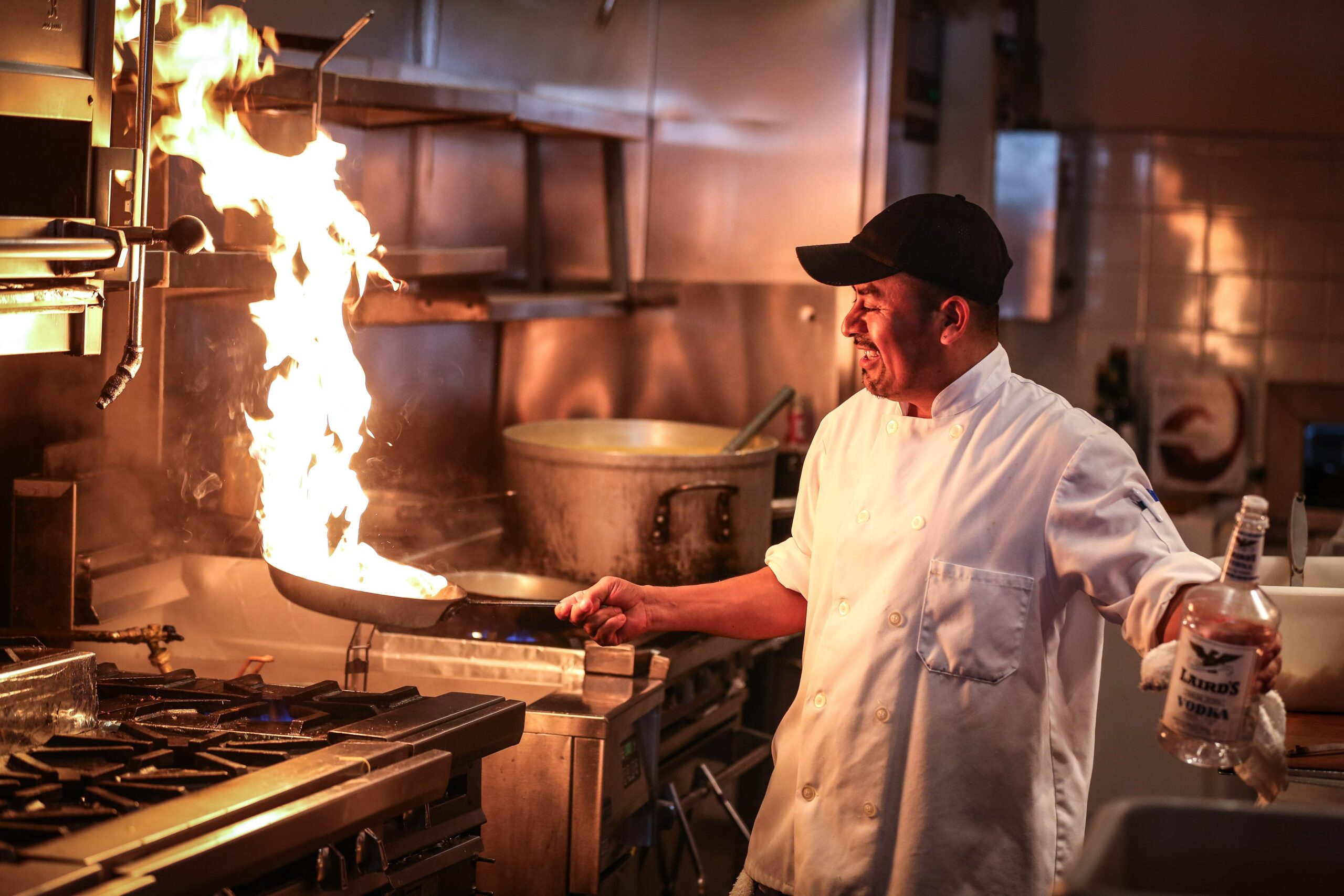image of a chef who has to manage kitchen health and safety