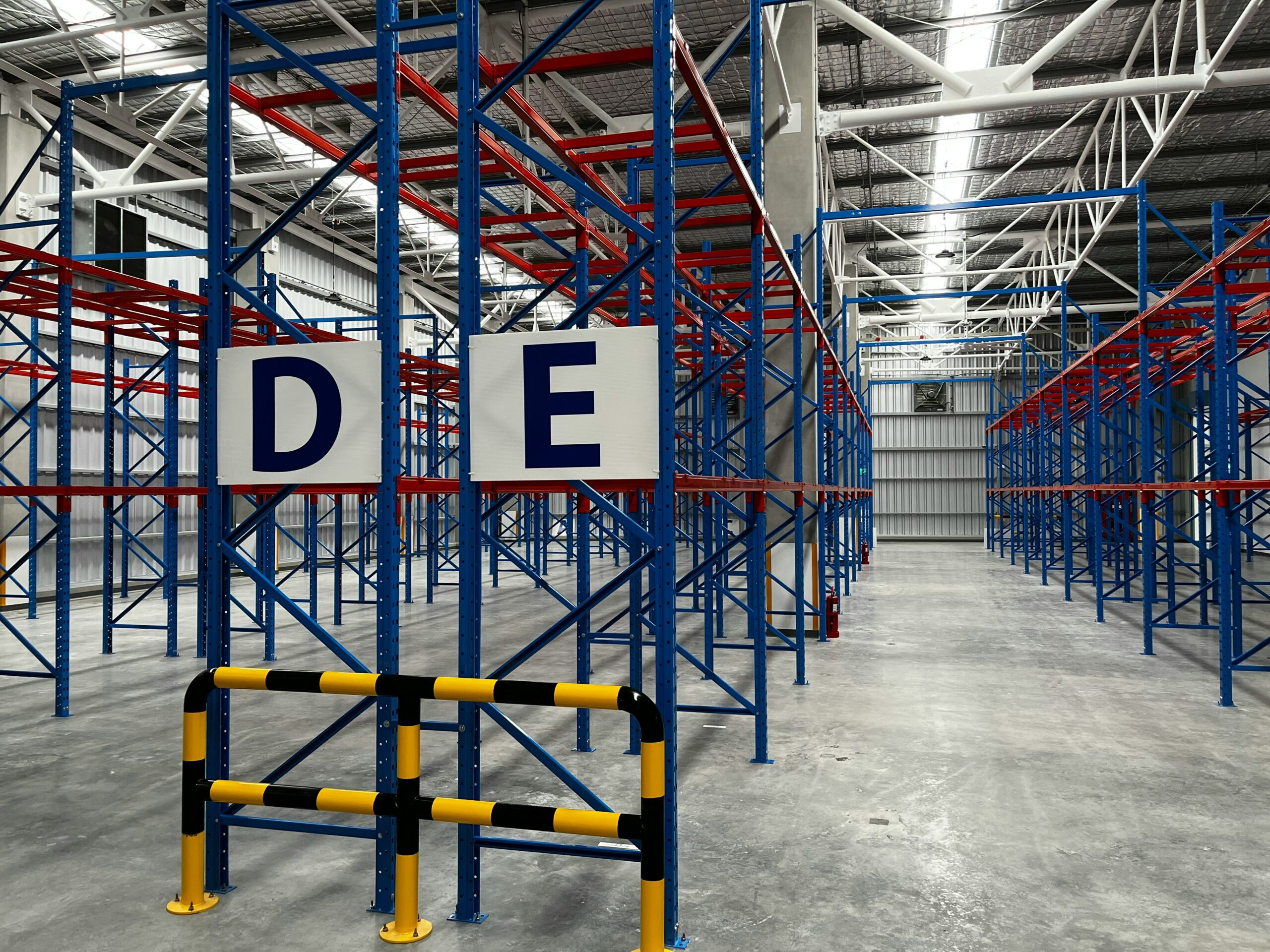 warehouse racking subject to an annual racking inspection to comply with safety laws